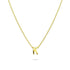 Initials Brick Alphabet Letter Necklace Gold Layered Steel Jewellery